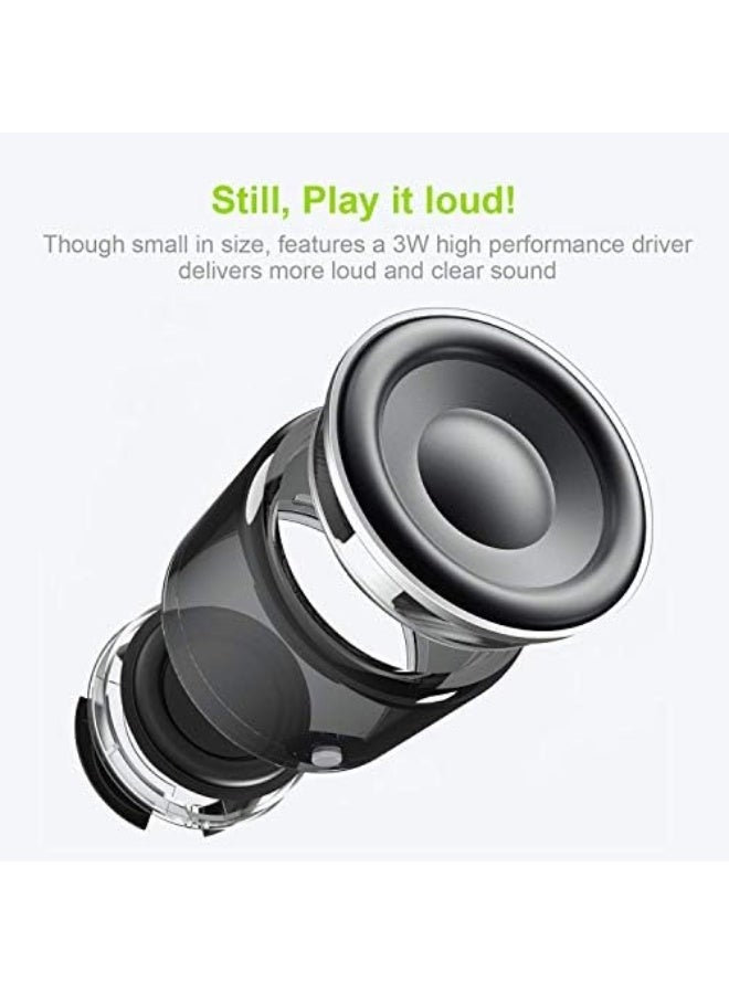 With Eva Travel Carry Case, A106 Pro Bluetooth Speaker Waterproof, Portable Wireless Outdoor Mini Speaker, Strong Bass with Bass Radiators, 12 Hours Playback (Black) - Image 3