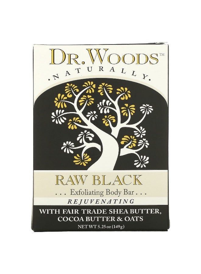 Dr Wood's Dr. Woods, Body Bar, Raw Black, 5.25 oz (149 g)  - Image 1