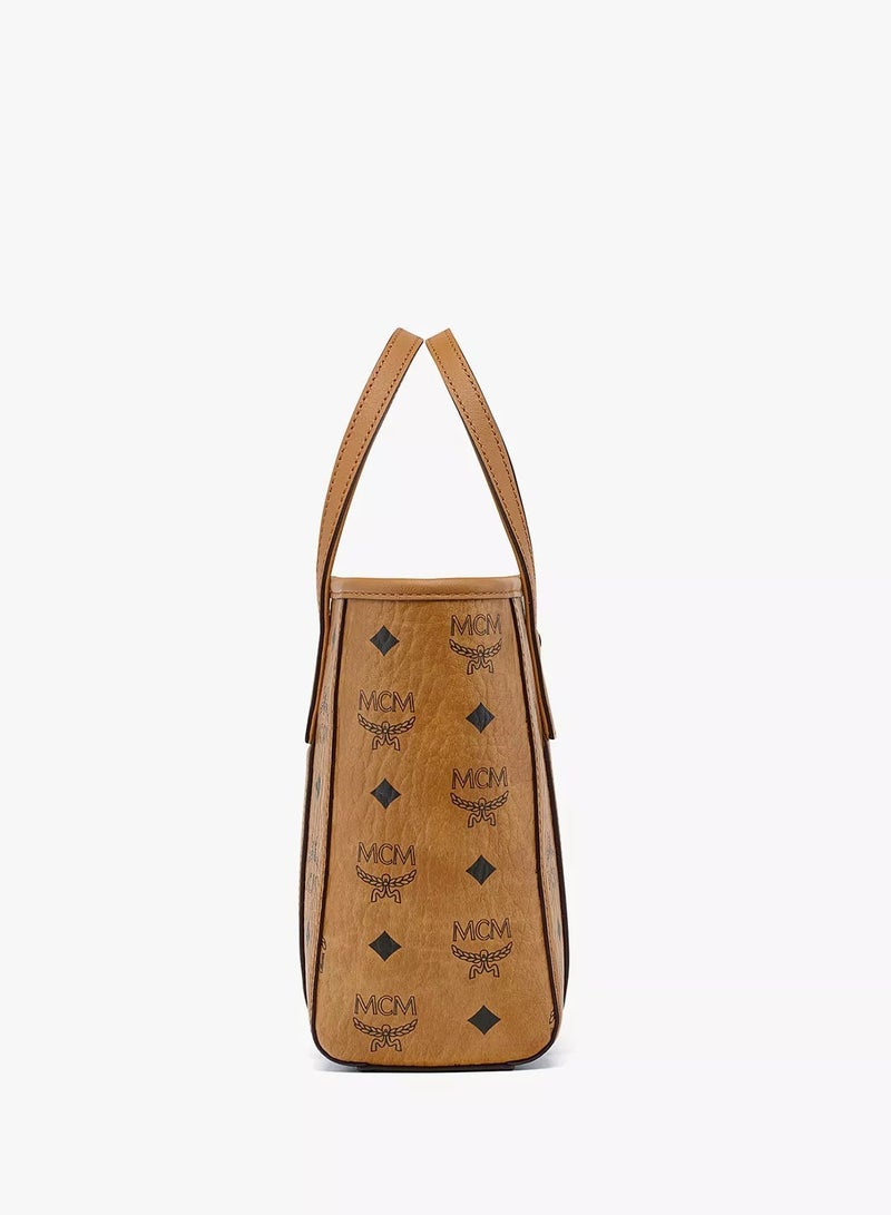 MCM Toni Top-Zip Shopper in Visetos - Image 4