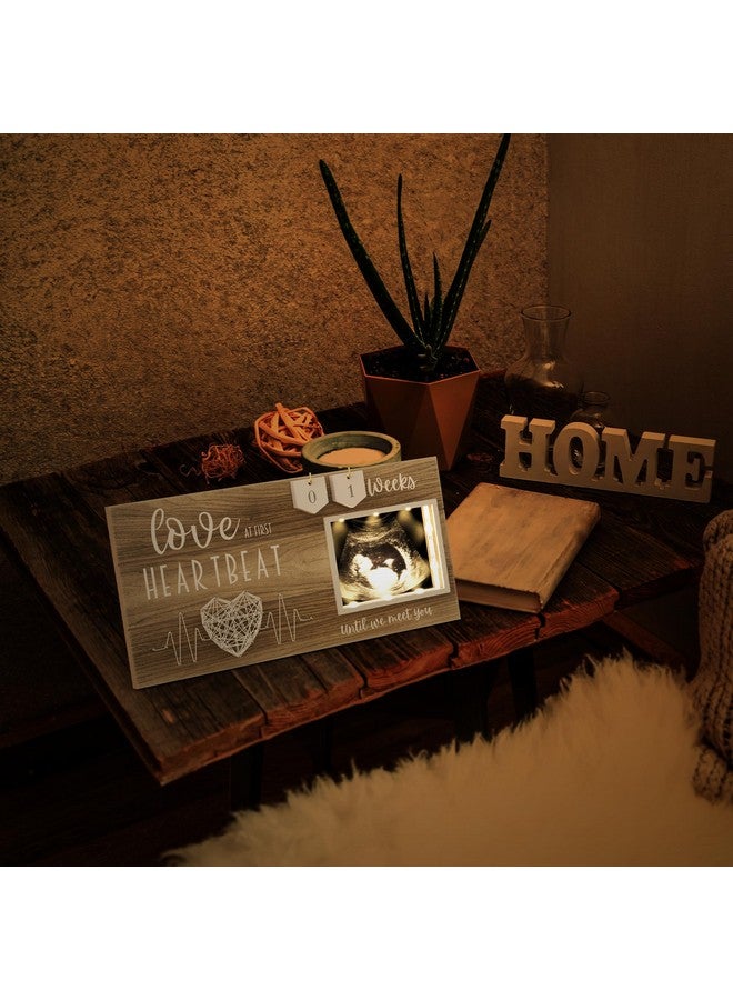 EURSET LED Illuminated Baby Sonogram Picture Frame - Countdown Weeks Feature, 4"x3" Ultrasound Photo for Pregnancy Announcements, Gender Reveal, Baby-Shower, New Mom Gifts, Keepsake for Expecting Parents - Image 4