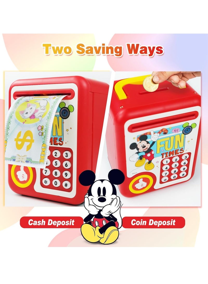 SOLARAE Electronic Piggy Bank Money Bank ATM Bank Machine Face Recognition Fingerprint Unlocking Music Player Animal Sounds Mini Piggy Bank Children's Toys Christmas Birthday Gifts - Image 5