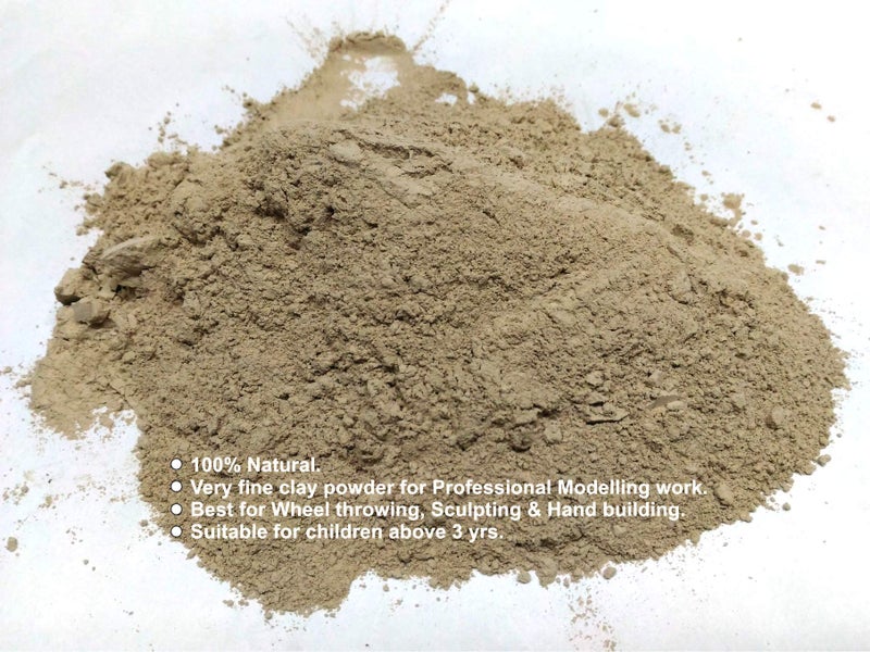La Jarden? ?????? ????? Shadu Mati/Clay, Modelling Clay, Natural Clay, Eco Friendly/Air Dry Clay (Powder Grey 1.9kg) for Children to Play/School/College Art Students, Arts & Crafts Projects - Image 1