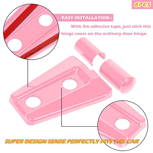 Bonbo Pink Door Hinge Cover Trim Exterior Accessories for 2007-2018 Jeep Wrangler JK JKU 2&4 Door - 8PCS - Image 4