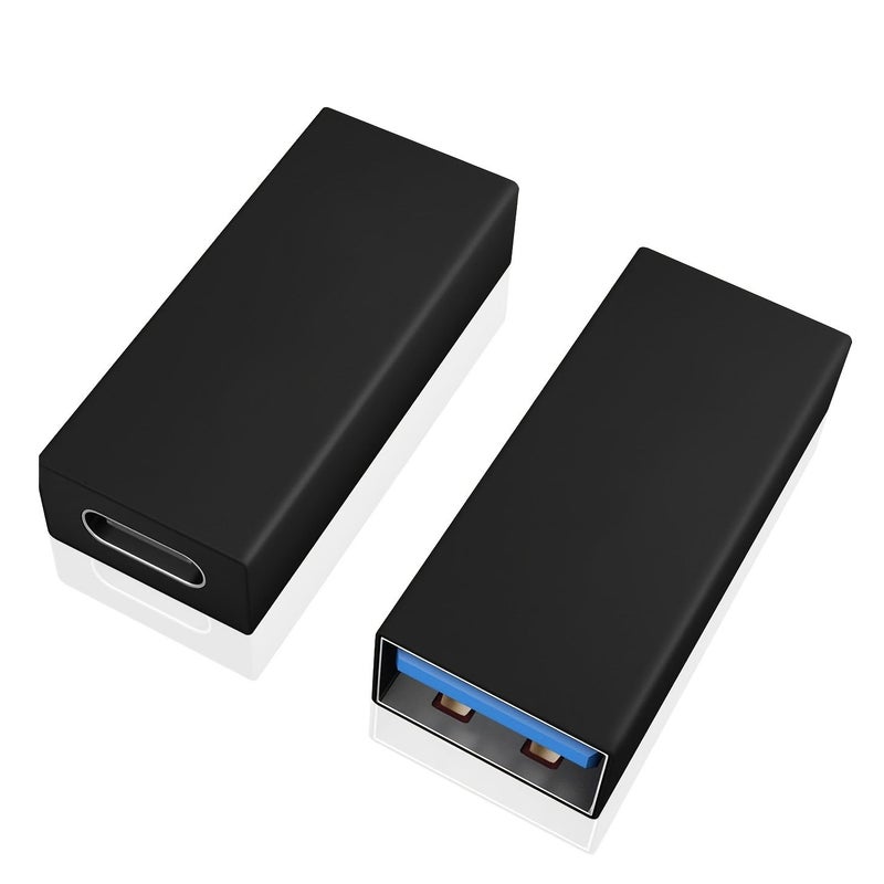 USB Female To USB C Female Adapter 10Gbps Data Power Black C To A 1pcs - Image 4