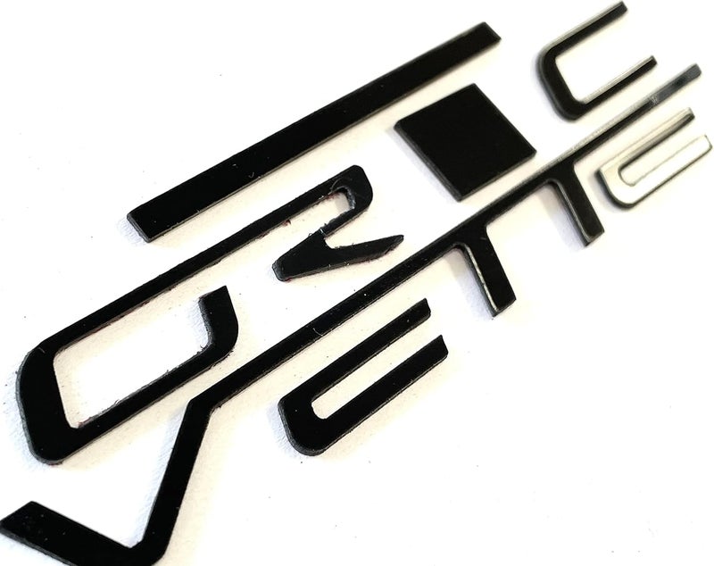 Glossy Black Dashboard or Rear Bumper Letters Inserts for Corvette C6 - Image 1
