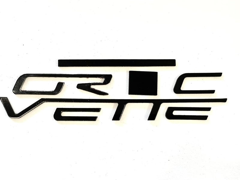 Glossy Black Dashboard or Rear Bumper Letters Inserts for Corvette C6 - Image 2
