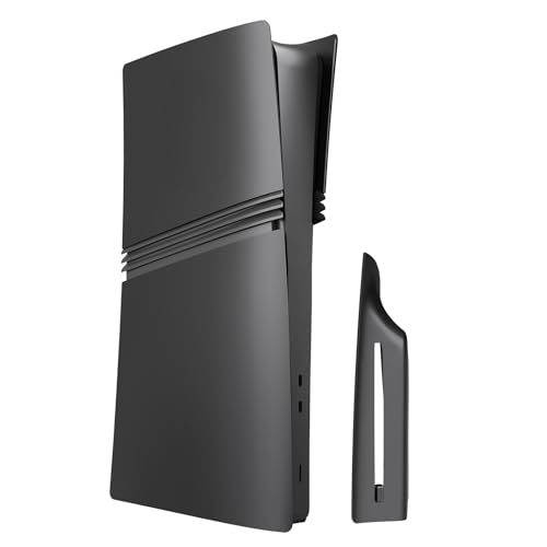 PEYANZ Faceplate for PS5 Pro (Disc Edition), Cover Plate, ABS Shell, Matt Skin, with Extra 2 Controller Silicone Covers (Black) - Image 5