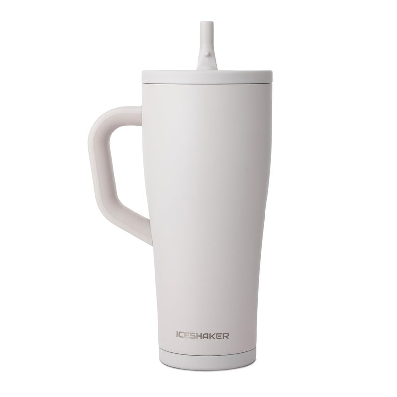 Ice Shaker 32 oz Tumbler with Handle and Straw | 32oz Sandy Beach | Cold for 30+ Hours | 2-in-1 Tumbler Shaker Bottle | Odor-Free 32 ounce Bottle for Water, Protein Shakes, Smoothies, Cocktails - Image 1