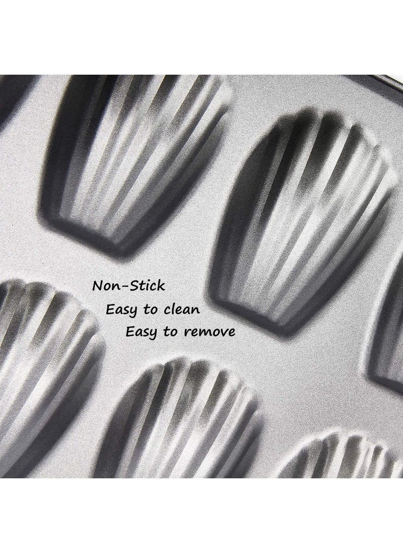 BAKING SET BAKING SET NonStick 12 Cavity Madeleine Mould for Cake Decor  - Image 4