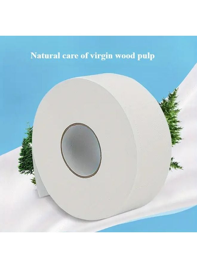 2 Volumes 5 Layer Large Roll Paper 300G Toilet Paper Commercial Bulk Light Beige - Image 3
