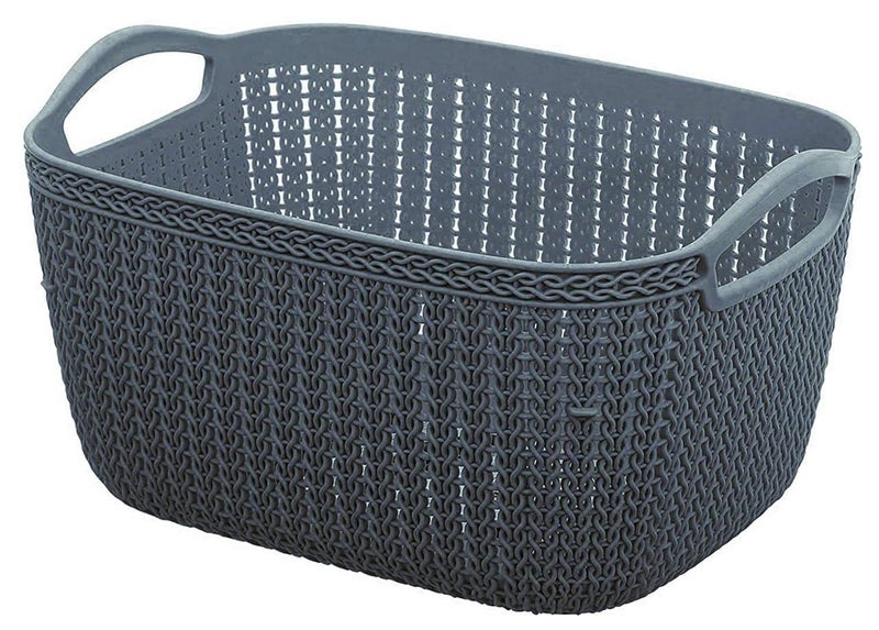 Black Olive Plastic Storage Basket with Handles - Multipurpose Kitchen Organizer Tray for Fruits, Vegetables, Stationery, Cosmetics, Toys & Laundry, Perfect Storage Box for Home & Office (Q-5) - Image 3