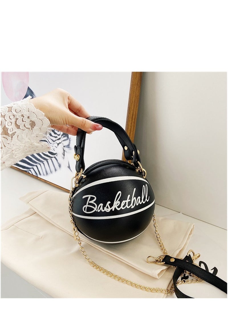 Generic Shoulder Bag Basketball Football Shaped Fashion Portable Handbag Novelty Purse Circle for Girls and Women - Image 2