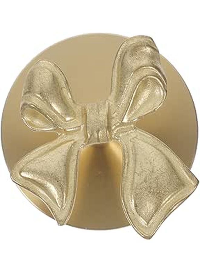 Brass Bowknot Wall Hooks Decorative Clothes Towel Hanger For Bathroom Kitchen Door - Image 1