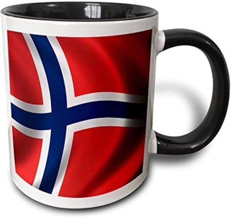 RYN Flag Of Norway Printed Mug Black/Red/Blue 325Ml - mg13893 - Image 1