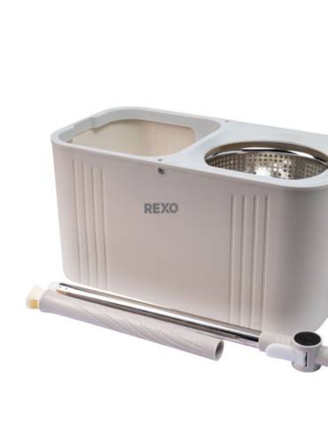 ركسو طقم تنظيف مطور – سطل عصارة وممسحة مايكروفايبر - Image 3