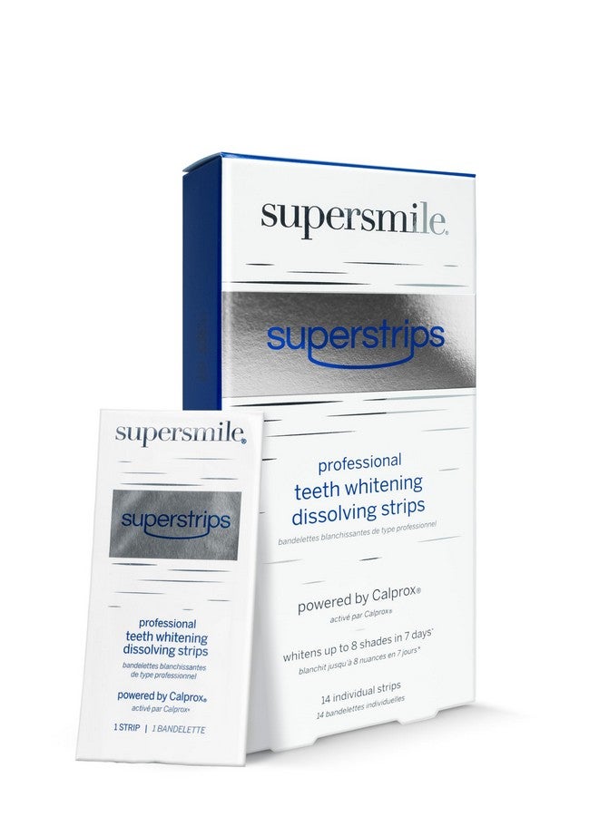 Supersmile Dissolving Superstrips By Supersmile Professional Teeth Whitening Strips Enamel Safe Teeth Whitener For Sensitive Teeth… - Image 1