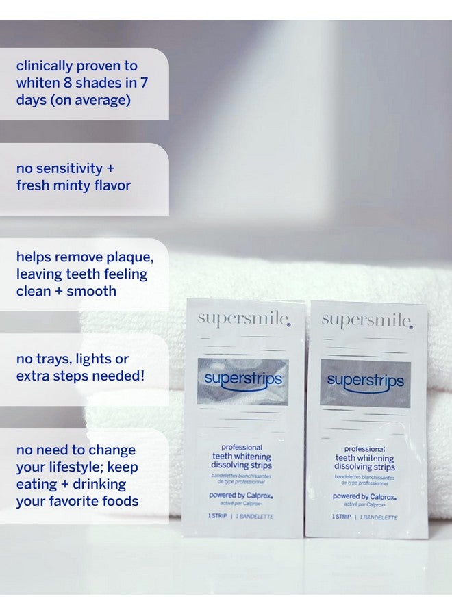 Supersmile Dissolving Superstrips By Supersmile Professional Teeth Whitening Strips Enamel Safe Teeth Whitener For Sensitive Teeth… - Image 5