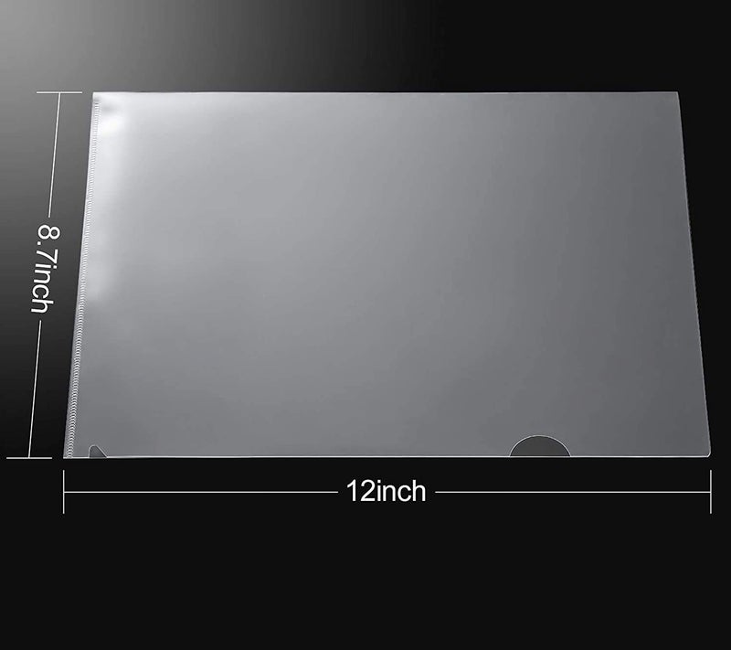 GreatDio® L-Type Transparent A4 Size Document Sleeve | Project Document Holder | Plastic Folder for Documents, Paper and Certificates- 100 Pcs - Image 3