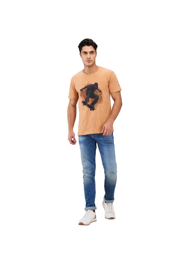 بيينغ هيومان Mens Amber Round Neck Short Sleeve T-Shirt