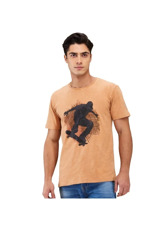 بيينغ هيومان Mens Amber Round Neck Short Sleeve T-Shirt