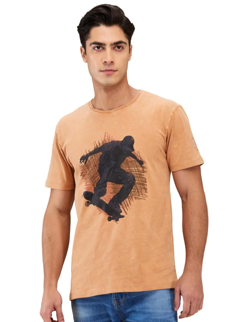 Being Human Men Graphic Printed Round Neck Cotton T-shirt