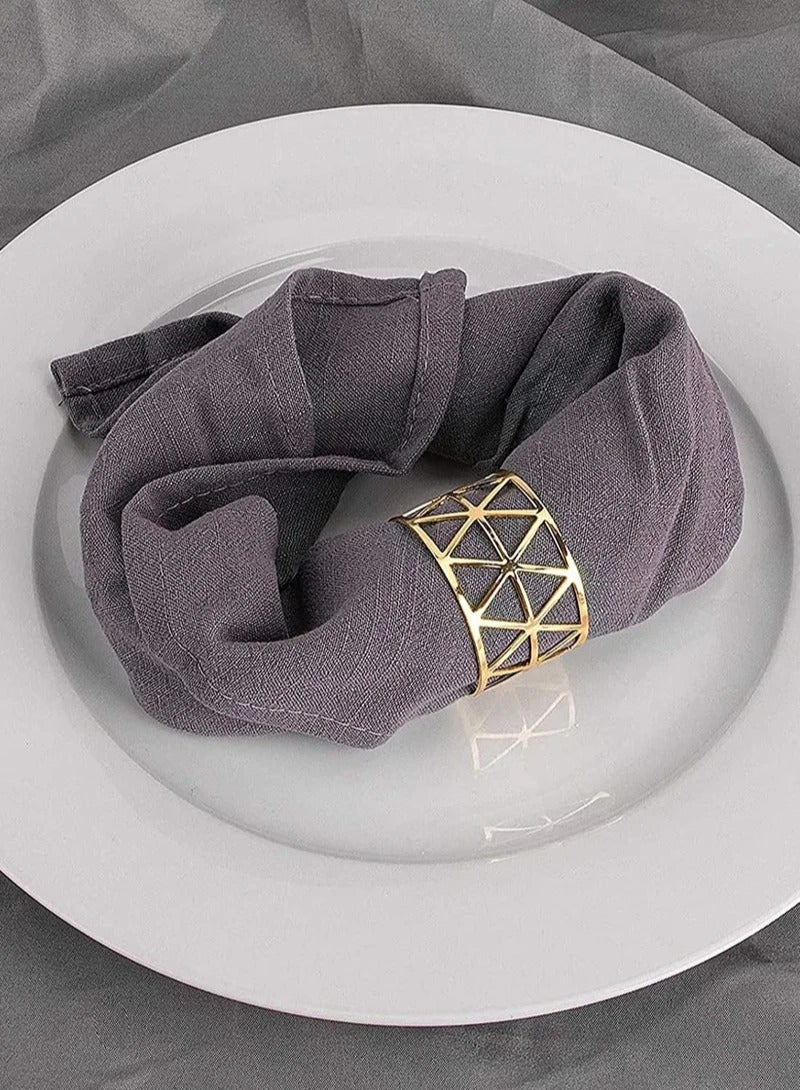 MIXDE Gold Napkin Rings Holders Set of 12 Dining Birthday Dinner Holiday Party Table Setting Decoration Wedding - Image 4