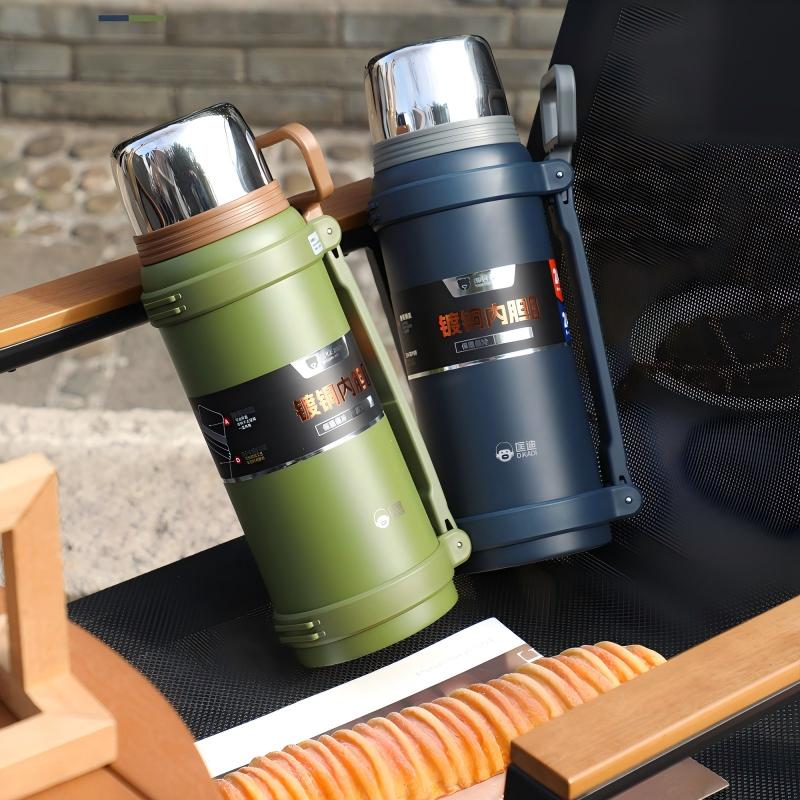 1.8L 9083 Vacuum Travel Pot, 304 Stainless Steel, Dual Lids, Scratch Wear Resistant, Portable Outdoor Water Bottle - Image 2
