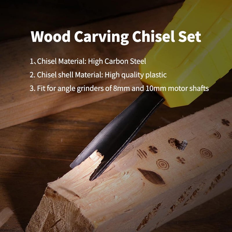 ZJchao Wood Carving Tools Electric, Wood Chisels For Woodworking Carving Chisel Set Set Change Angle Grinder Into Electric Chisel For Angle Grinder - Image 2