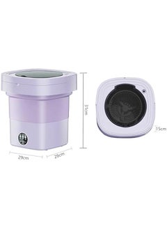 Portable Washing Machine, 8.5L Mini Foldable Washer and Spin Dryer Small Foldable Bucket Washer for Apartment Camping, RV, Travel, Underwear, Socks, Baby clothes, Personal (Purple) - pzsku/ZB08CC61CE08B2C96546EZ/45/_/1724814133/de5162fe-fcc0-4751-b167-cdb417abb6c2