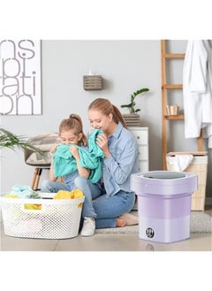 Portable Washing Machine, 8.5L Mini Foldable Washer and Spin Dryer Small Foldable Bucket Washer for Apartment Camping, RV, Travel, Underwear, Socks, Baby clothes, Personal (Purple) - pzsku/ZB08CC61CE08B2C96546EZ/45/_/1724814263/c02e0edd-5cee-4507-b6a4-620d47ae0f8d