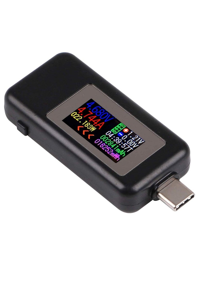 KASTWAVE - Type-C USB Power Meter Testers, USB C Current and Voltage Bidirectional Tester, Ammeter 0-5A Voltmeter 4-30V, USB-C Charger Safety Tester, Digital Color LCD Display Multimeter, Amp Volt Detector - Image 1