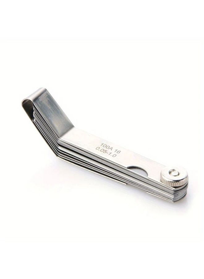 16 Blades Feeler Gauge Carbon Steel Metric Imperial 0 05 1 00mm Silvery Gap Filler Thickness Set - Image 5
