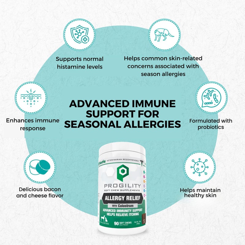 Nootie Progility Allergy & Immune Supplement, Seasonal Allergies Advanced Immune Support Supplement for Dogs, 90 Soft Chews per Container - Image 3