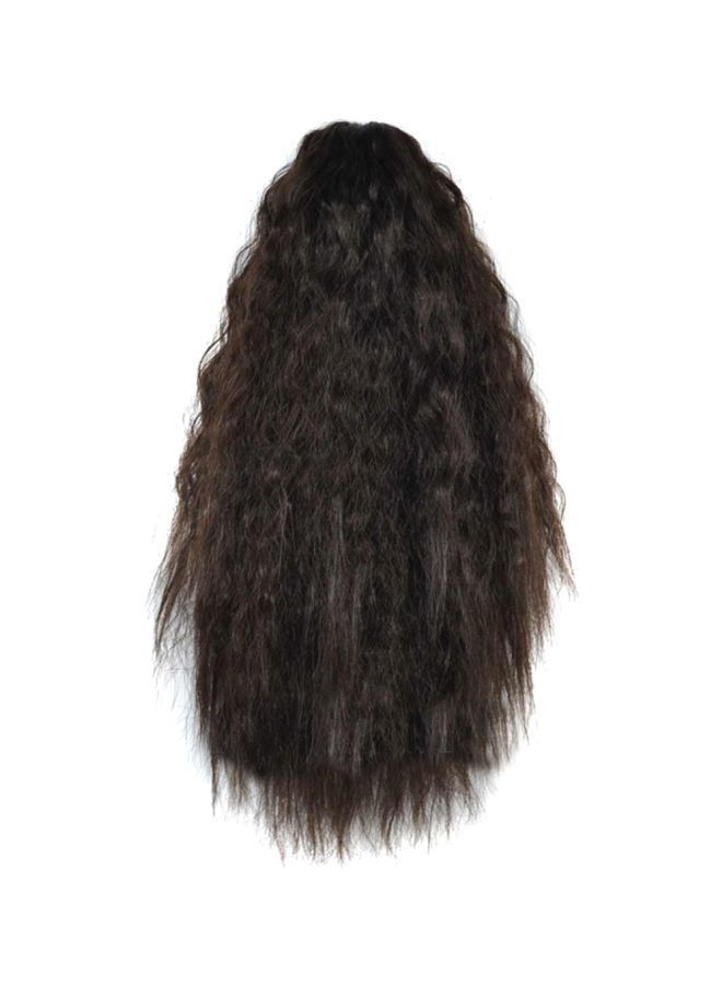 NIBEMINENT Ponytail Curly Hair Wig Black Brown 4 14inch