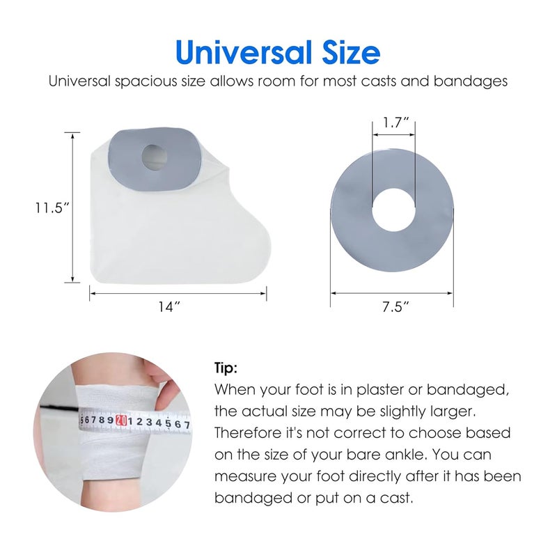COMFYTHERA Waterproof Cast Cover for Shower - Ankle Wound Protector for Adults - Image 2
