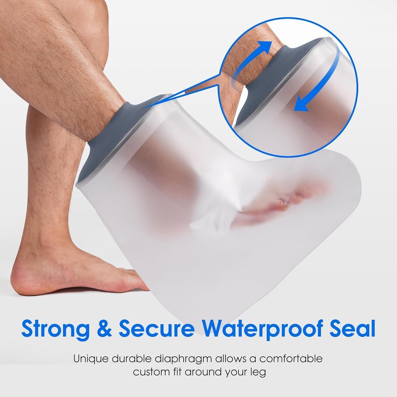 COMFYTHERA Waterproof Cast Cover for Shower - Ankle Wound Protector for Adults - Image 4