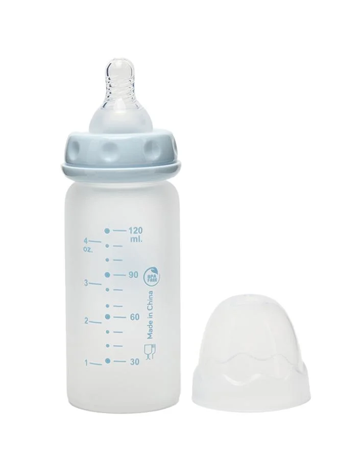 أطفال وأكثر Babies & More Baby Blue Shatterproof Glass Feeding Bottle 120ml