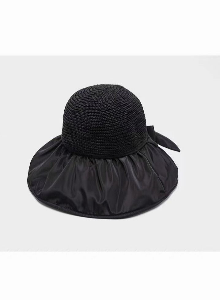 Women Wide Brim Sun Hat Summer Beach Sun Hat Travel Foldable Brim Floppy Beach Hats for Women Outdoor UV Protection Mesh Beach Fishing Bucket Hat - Image 5