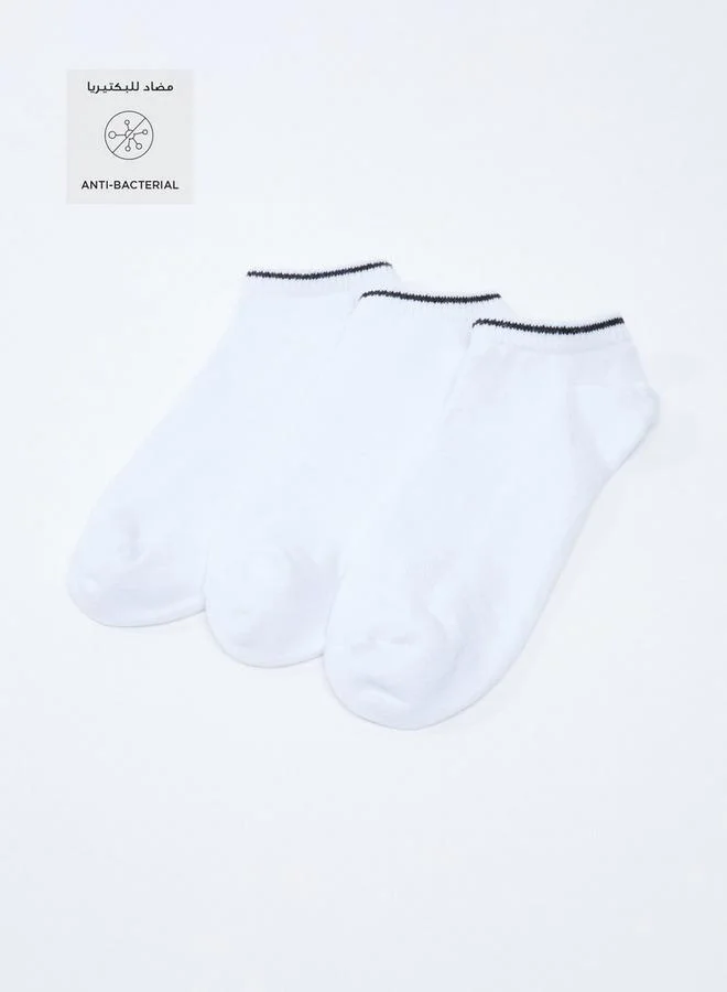 سبلاش فيڤ Set of 3 - Ankle Length Socks with Ribbed Cuffs