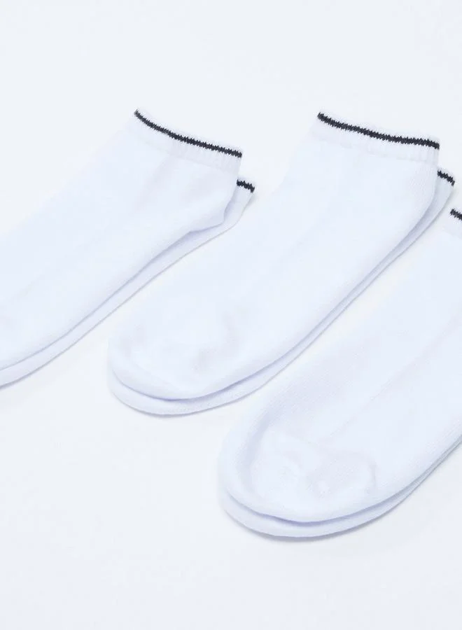 سبلاش فيڤ Set of 3 - Ankle Length Socks with Ribbed Cuffs