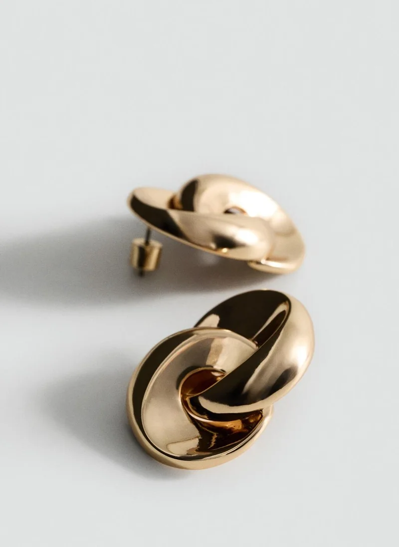 MANGO  Intertwined hoop earrings for Women | Best Price UAE