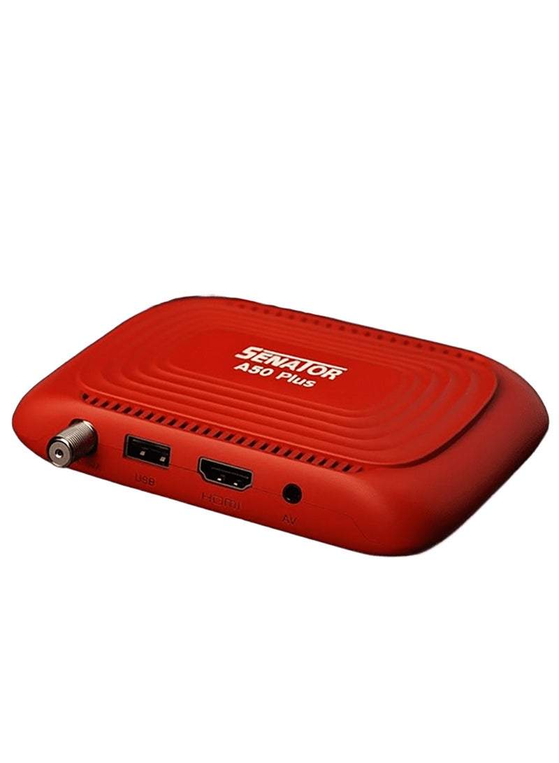 سيناتور A50 Plus Digital Satellite Receiver Mini HD - Red