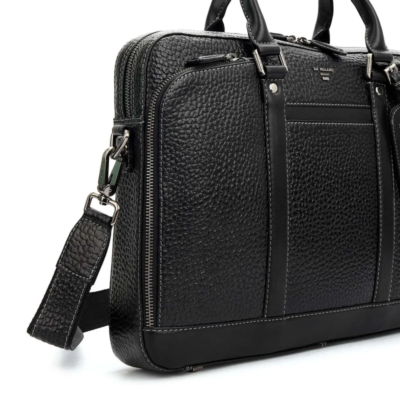 Da Milano black Classic Laptop Bag (M)  | Best Price UAE