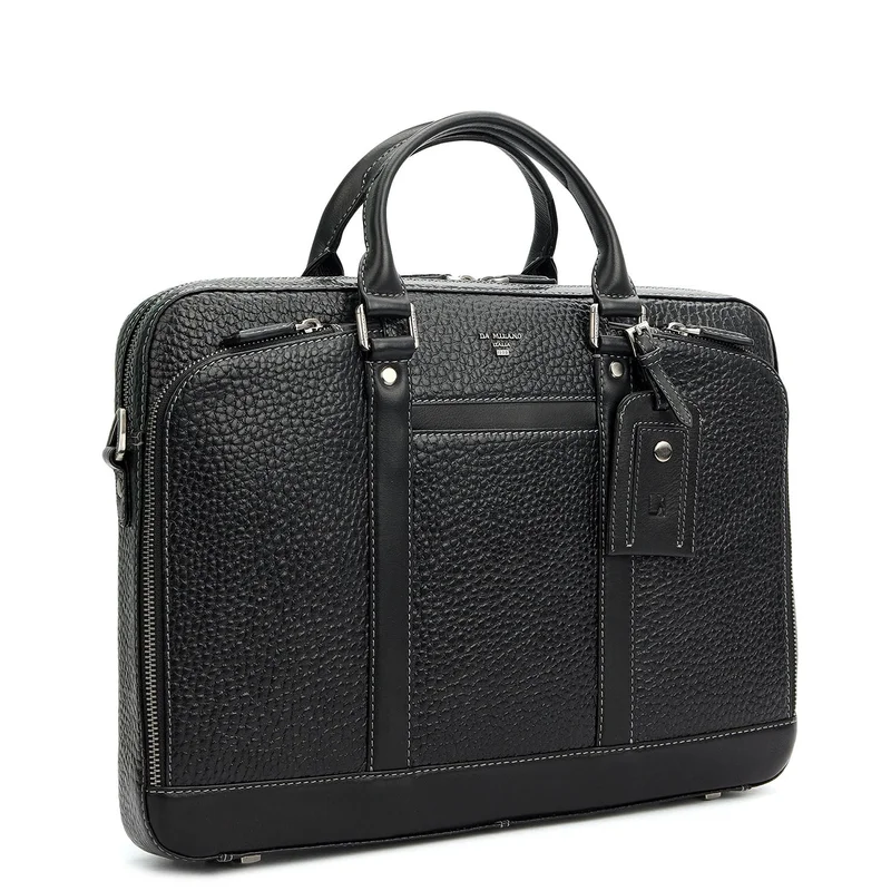 Da Milano black Classic Laptop Bag (M)  | Best Price UAE