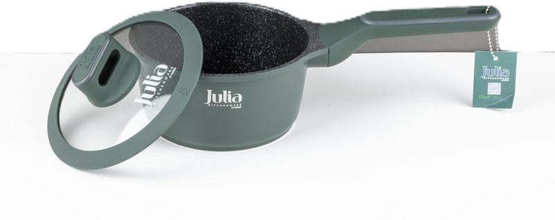 جوليا قِدر صلصة جوليا  إيليت برو 16 سم مع غِطاء -  أخضر - جرانيت أسود غير لاصق - يدعم الحث الحراري - Image 4