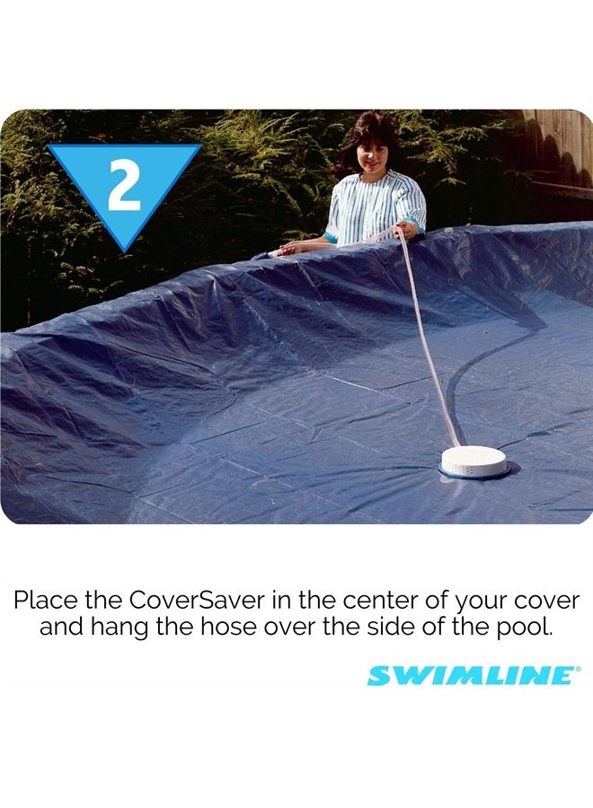 Swimline 5436 Hydrotools Saver Automatic Water Siphon Pump Pool Cover Maintenance Accessory, White