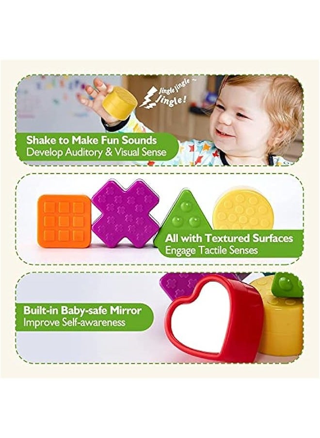 DURKU Musical Shape Sorter Toys for Toddlers - Educational Montessori Toy with Light-up Sorting Cube and 6 Shapes - Size Matching Game - Ages 12-18 Months  - Image 3