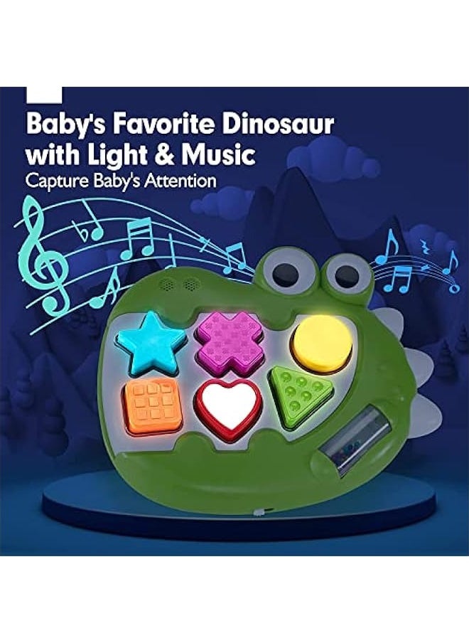 DURKU Musical Shape Sorter Toys for Toddlers - Educational Montessori Toy with Light-up Sorting Cube and 6 Shapes - Size Matching Game - Ages 12-18 Months  - Image 5