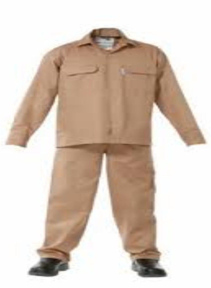 KNP KNP Beige Industrial Coverall (Medium) is designed for individuals who need a medium-sized workwear option.  - Image 2