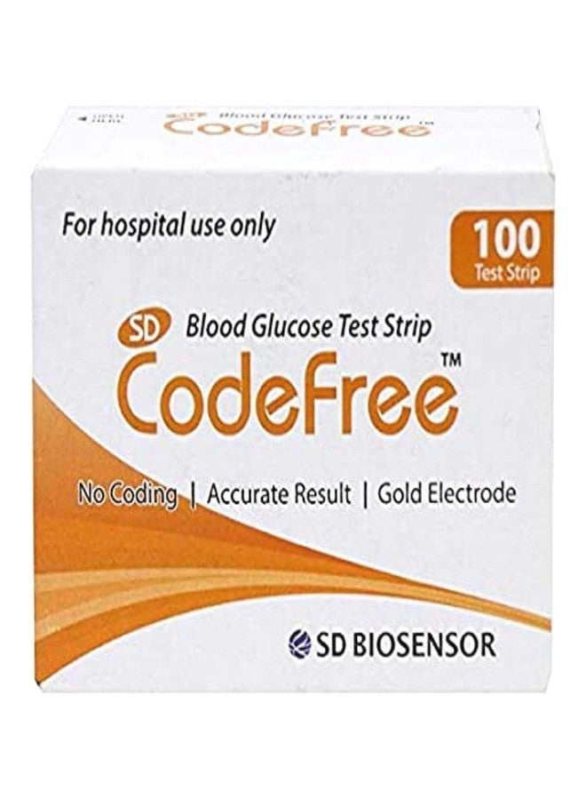 Codefree SD Codefree Blood Glucose Test Strips (Pack of 100) - Glucometer Strips - Image 1